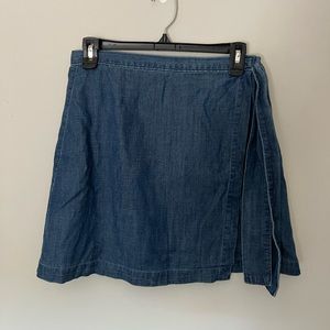 Abercrombie and Fitch Chambray Wrap Skirt in Small